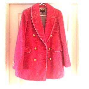 J.Crew Collection Pink Herringbone Jacket